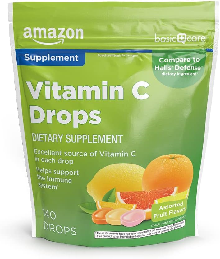 Grundläggande Care Vitamin C Supplement Drops, Lemon, Orange & Grapefruit, 140 räkna (tidigare SoundHealth)