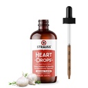 Strauss Naturals Heart Drops - Natural Mistletoe & Aged Garlic Extract Heart Health Supplement - hjälper till att upprätthålla hälsosamt kardiovaskulärt system - Vegan & Non-GMO - 225 ml flaska