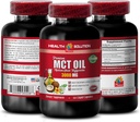Energistödstillägg - MCT Oil 3600MG, 100% Pure, Medium Chain triglycerider - mct Oil Made with Coconut Oil, mct Oil Pills, mct Oil for Memory, mct Oil for Brain, mct Coconut Oil - 1B 120Soft