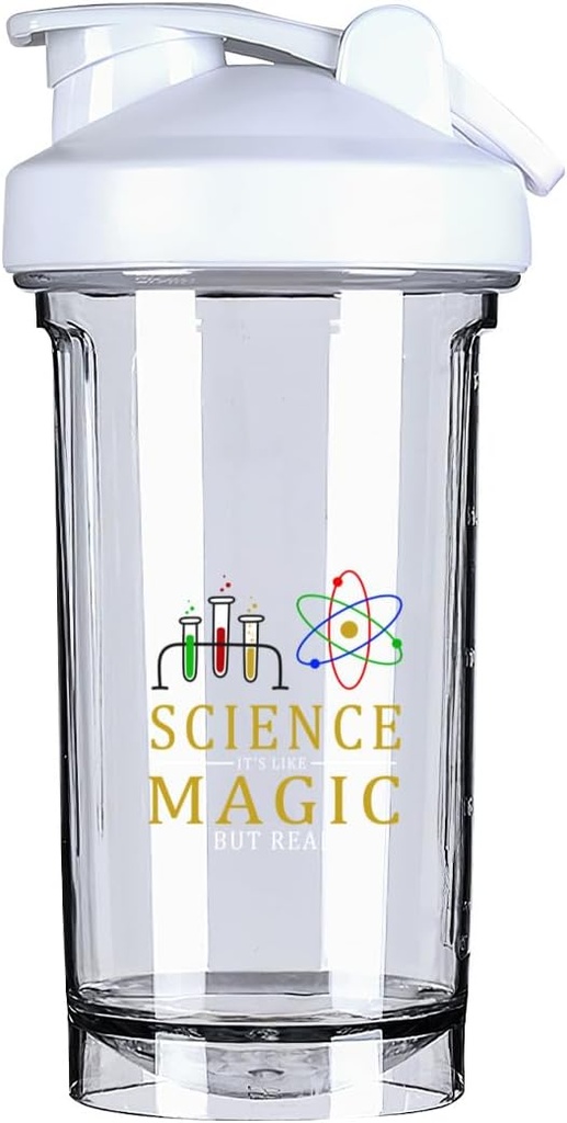 Science It'S Like Magic But Real 18 Ounce Shaker Bottle Drink Mixer Leak-proof Pre Workout Protein Shakes Meal Replacement Shakes Bottles 500ML/18 Oz Vit vit