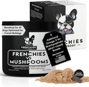 Mushroom Supplement för hundar - Turkiet Tail Mushroom för hund immunstöd, matsmältning, allergier och livslängd med Omega3 & gurkmeja | för hundar klumpar och stötar | French Bulldog Optimized