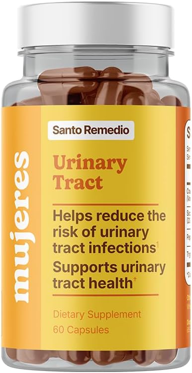 Santo Remedio Urinary Tract, Dietary Supplement, Helps Reduce Urinary Tract Infections, Unique Formula with Cranberries, Probiotics, and Enzymes, Clinically Proven Ingredients, Non-GMO, 30 Servings
