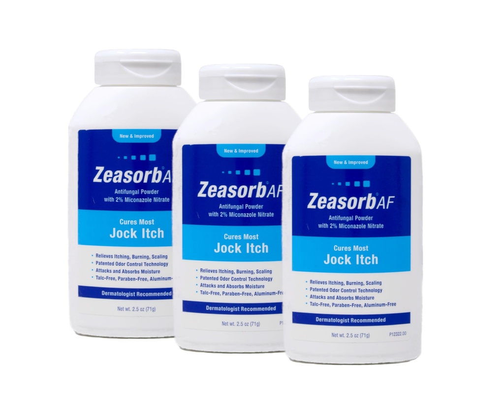 Zeasorb Antifungal behandlingspulver, Jock Itch 2.5 Oz (3 Pack)