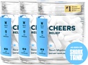 Cheers Relief | Nästa morgonhjälp med Ginger + White Willow Bark | Känn dig bättre efter att ha druckit | 36 doser | Ginger, White Willow Bark, L-Theanine, koffein