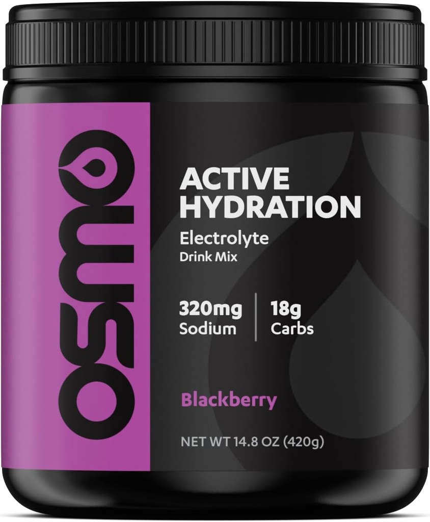 Osmo Active Hydration Electrolyte Powder (20 portioner) - Inkluderar natrium, magnesium, kalium, kolhydrater och vitaminer, Cane Sugar - Alla naturliga ingredienser, 3X Faster Hydration, ökar kraft och uthållighet