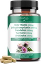 GREENPEOPLE Liver Cleanse Detox & Repair - Styrka Mjölk Thistle 30X Extract - Standardiserad och koncentrerad 80% Silymarin w / Vitamin,95% curcuminoids & 17 + Lifer Health Nutrients att återuppliva och trivas