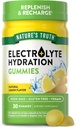 Naturens Sanning Electrolyte Gummies för Hydration | 30 greve | Vegan, icke-GMO & Gluten fri tillägg | Lemon smak
