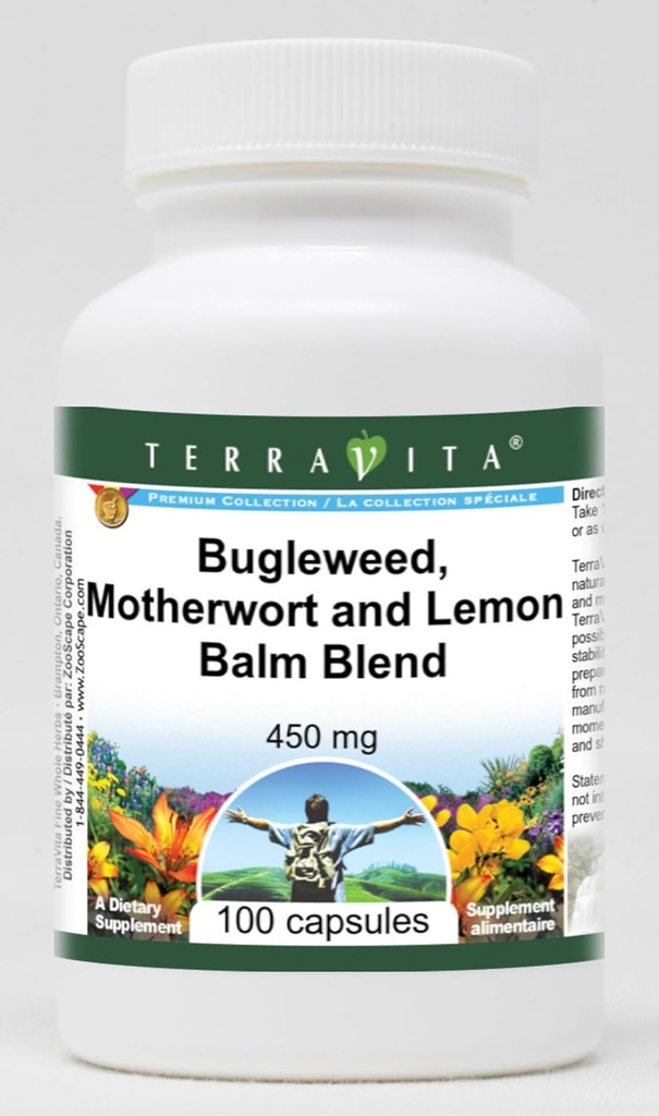 Thyroid Support - Bugleweed, Motherwort och Lemon Balm - 450 mg (100 kapslar, ZIN: 511178) - 2 Pack