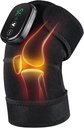 FSA Berättigade knä Massager med värme och vibration, Knee Värme Pad för artrit med Massage, Uppvärmd Knä Brace Wrap Black