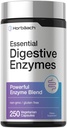 Horbäach Essential Digestive Enzymes | 250 Capsules | Kraftfullt Enzym Blend för Män & Kvinnor | Icke-GMO & Gluten fri tillägg