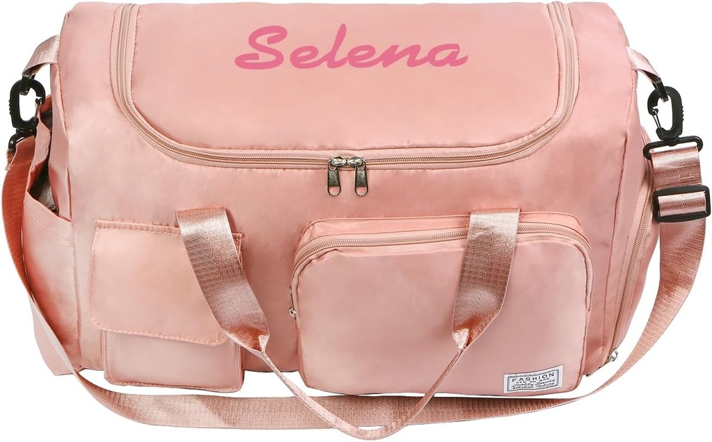 Personlig Travel Duffle Bag för kvinnor: Vattentät Multi-compartment med Shoulder Strap, Present för Traveler Lover