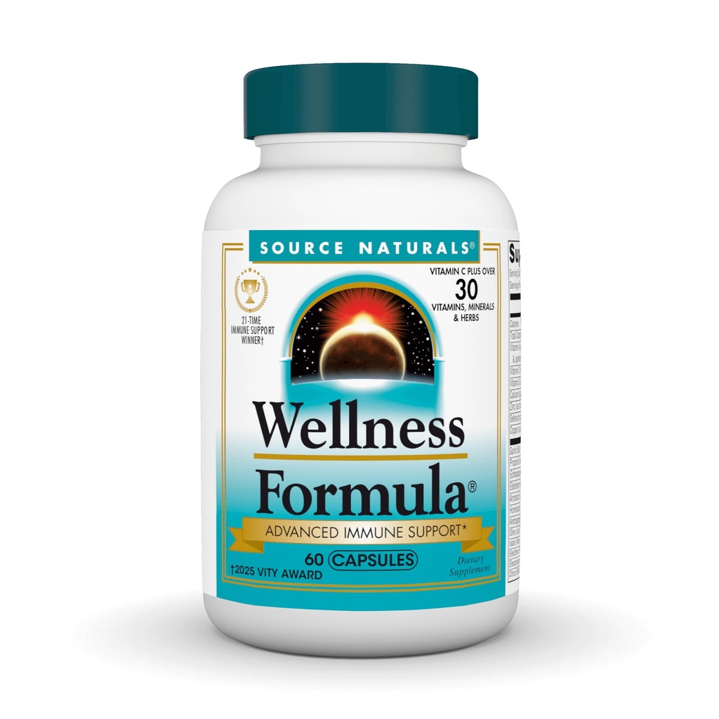 Källa Naturals Wellness Formel Bio-Aligned Vitamins & Herbal Defense för Immune System Support - Dietary Supplement & Immunity Booster - 60 kapslar