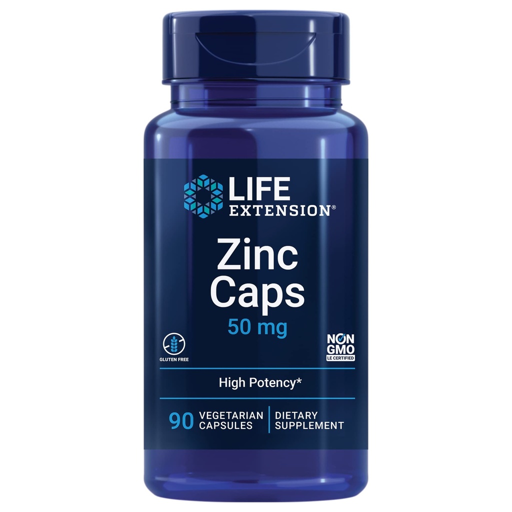 Life Extension Optimized Quercetin 250mg med vitamin C & Camu-Camu - 60 kapslar och Zink Caps 50mg - 90 vegetariska kapslar