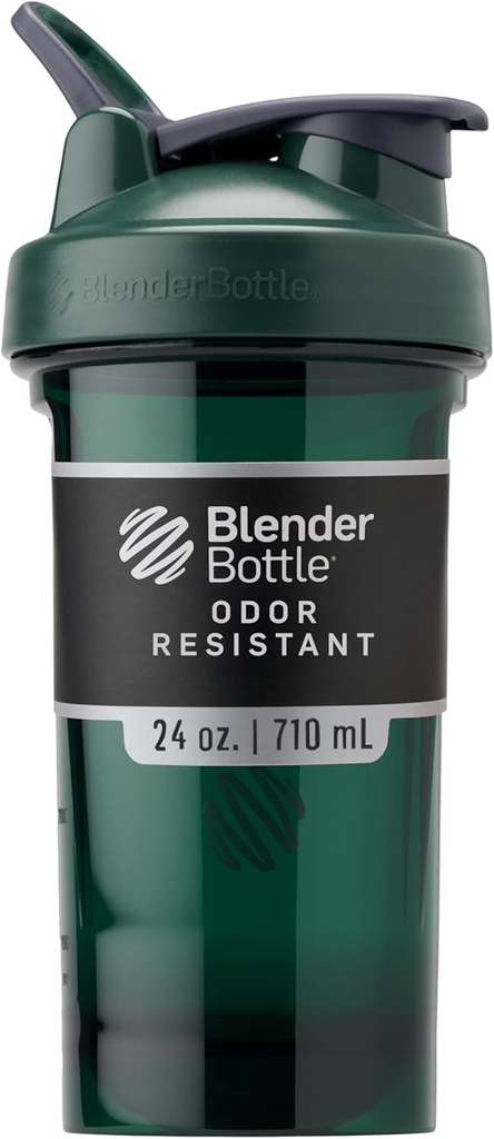BlenderBottle Shaker Bottle Pro Series Perfekt för Protein Shakes och Pre Workout, 24-Ounce, Green