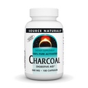 Källa Naturals Charcoal - 100% Pure Activated, Digestive Aid - 100 kapslar