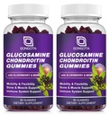 Glukosamin Chondroitin Gummies - 2- Pack, Extra Strength 1500mg Glukosamin med MSM & Elderberry, flexibilitetsstöd, bästa brosk och immunsupport tillskott för män och kvinnor - 120 räkning