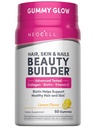 NeoCell Hair, Skin och Nails Beauty Builder med Collagen, Biotin och Vitamin C, Inkluderar Antioxidanter, Gummy, Lemon, 60 Count, 1 Bottle