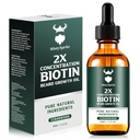 Beard Growth Oil - 2X Concentration Biotin Beard Oil för Män (2 oz) - Natural Mens Beard Oil med Argan Oil, Jojoba Oil och Vitamin, Beard Growth Softener, Moisturizer (Cedarwood)