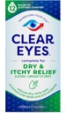 Clear Eyes Dry & Itchy Eye Relief Eye Drops, 0,5 Fl Oz