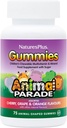 NaturesPlus Animal Parade Source of Life Gummies - Natural Orange, Grape och Cherry Flavors - 75 Animal Shaped Gummies - Whole Food Kids Multivitamin - Glutenfri - 37 portioner