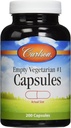 Carlson Labs Medium eller Small Empty Veg Capsules, 200 Count