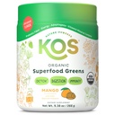 KOS Organic Superfood Greens Powder - Gut Health från Prebiotic Fiber, Supergreens och Adaptogens - USDA Certified Organic, Made in a GMP Certified Facility - 28 Servings Mango