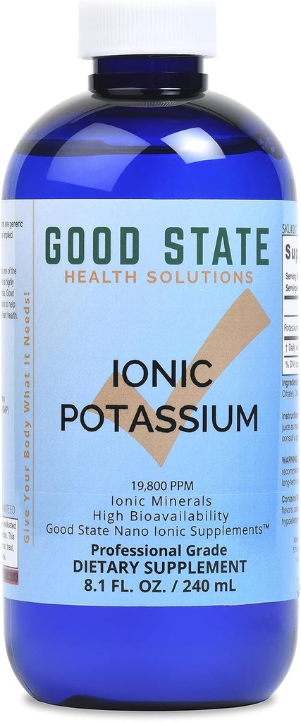 Good State Liquid Ionic Potassium (48 portioner vid 99 mg elemental, plus 2 mg fulvic syra - 8 fl oz)
