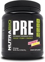 NutraBio PRE träningspulver - gammal formel-hållen energi, mental fokus, uthållighet - Beta Alanine, kreatin, koffein, elektrolyter - 20 portioner - Raspberry Lemonade