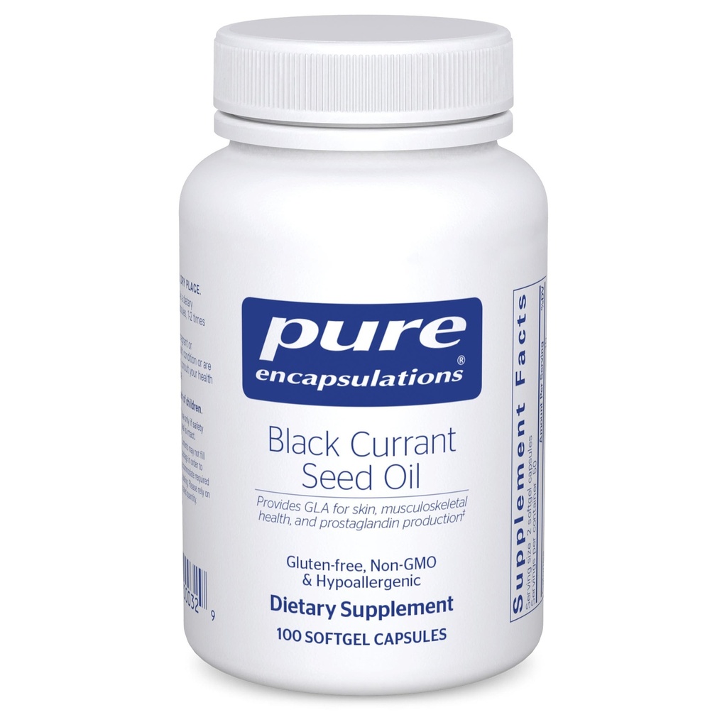 Rena inkapslingar Black Currant Seed Oil | Hypoallergen kosttillskott | 100 Softgel kapslar