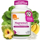 Zahler - Magnesium Supplement Capsules 200 mg (60 greve) Certified Kosher Bioactive Magnesium Citrate för Max Absorption - Naturlig Magnesium Mineral för Män & Kvinnor - Bästa Magnesium Supplements