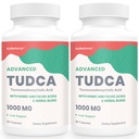 TUDCA Lever Supplements 1000 mg-Bile Salts for Liver Cleanse Detox-Milk Thistle Herbal Blend med Fulvic och Humic Acid för lever,Digestive Health,120 Vegan kapslar