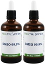 2X DMSO 99,9% Pharma kvalitet ingredienser | Låg lukt - Dimethyl sulfoxid vätska | 2X 3,4 Oz - 2X 100 ml | Hög renhet | Set av två | Heiltropfen®
