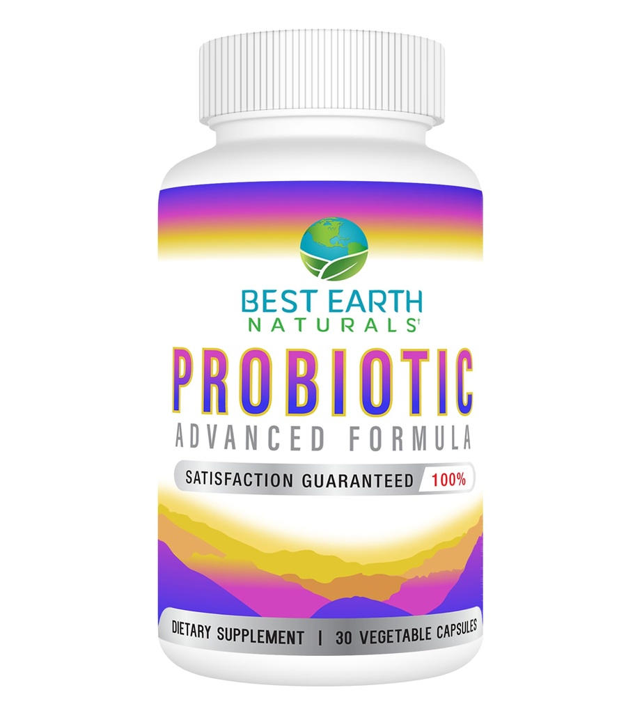 Bästa Earth Naturals Probiotics Avancerad Formel för kvinnor och män med 5,75 miljarder CFU - 30 kapslar (30 dagars leverans)