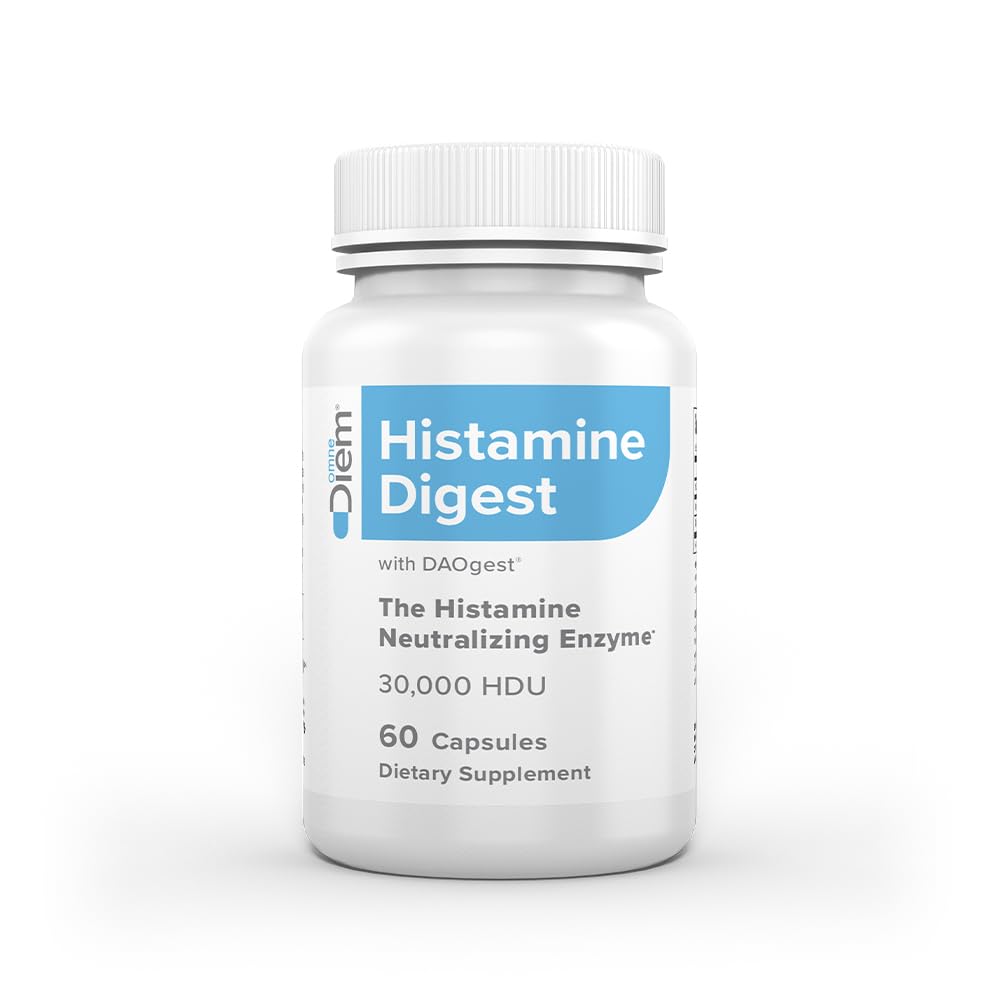 Omne Diem DAO 30.000 HDU - 60 Caps - Histamine Neutralizing Enzyme - Relieve Histamine Intolerans med Diamin Oxidase - Den ursprungliga testade DAO Enzyme Supplement