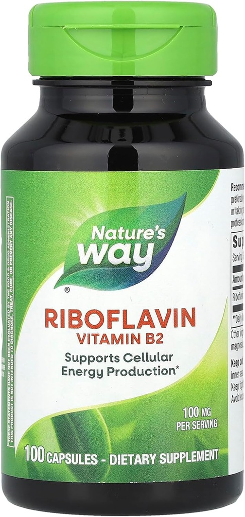 Naturens sätt vitamin B2 100 mg Caps, 2 pk