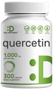 Quercetin 1000mg Per servering, 300 kapslar - Hälsosamma immunstödstillägg, höga biotillgängliga flavonoider, naturlig antioxidant - icke-GMO, sojafri, ingen gluten
