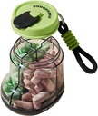 Pill Organizer, Portable Pill Dispenser, Vita-min Organizer, Travel Case for Medication and Supplement, Pill Sorter, Small Pill Holder Bottle med 4 Compartments