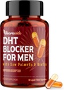 DHT Blocker för Män | Hårtillväxt tillskott med såg Palmetto & Biotin - Hårtillväxt Vitaminer - Hårtillväxt - Naturligt hårförlusttillskott Liquid-Filled - Proprietary Herbal Blends (90 kapslar)