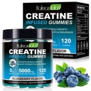 Kreatinummier för män och kvinnor - 120 greve, 5000mg kreatinmonohydrat, noll socker, muskeltillväxt och styrka booster, Pre-workout energiförsörjning