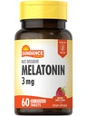Sundance Melatonin 3mg Fast Dissolve | 60 Vegetariska tabletter | Natural Berry Flavor | Vegetarian, icke-GMO och Gluten fri tillägg