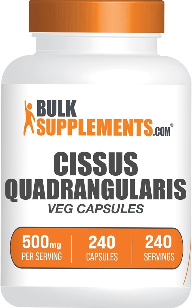 BulkSupplements.com Cissus Quadrangularis Extract Capsules - Cissus Quadrangularis Supplement - Gluten Free, 1 kapsel per servering, 240 Veg Capsules (Pack of 1)