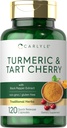 Carlyle gurkmeja och Tart Cherry kapslar | 120 greve | med bioperin | Vegetarian, icke-GMO, Gluten fri tillägg
