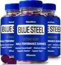 (3 Pack) Blue Steel Gummies för män, daglig näring för att öka förtroende och övergripande hälsa, allt naturligt tillskott för att stödja Peak Performance, Officiell Male Gummy, BlueSteel Reviews (180 Gummies)