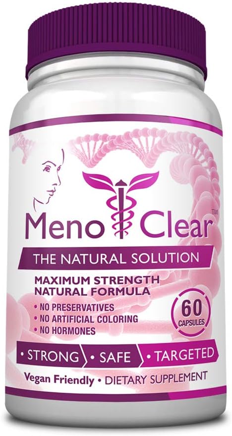 Consumer Health MenoClear Night - 30 kapslar - Menopause Care - Minska heta blinkar, humörsvängningar och irritabilitet - Melatonin, Valerian, Hesperidin - Tillverkad i USA