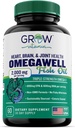 odla vitamin Triple Strength Omega 3 Fiskolja, 800 mg EPA 600 DHA Supplement för hjärta, hjärna och immunsupport, Absorbable Triple Strength, hållbart källa - Mini Softgels - 30 Day Supply