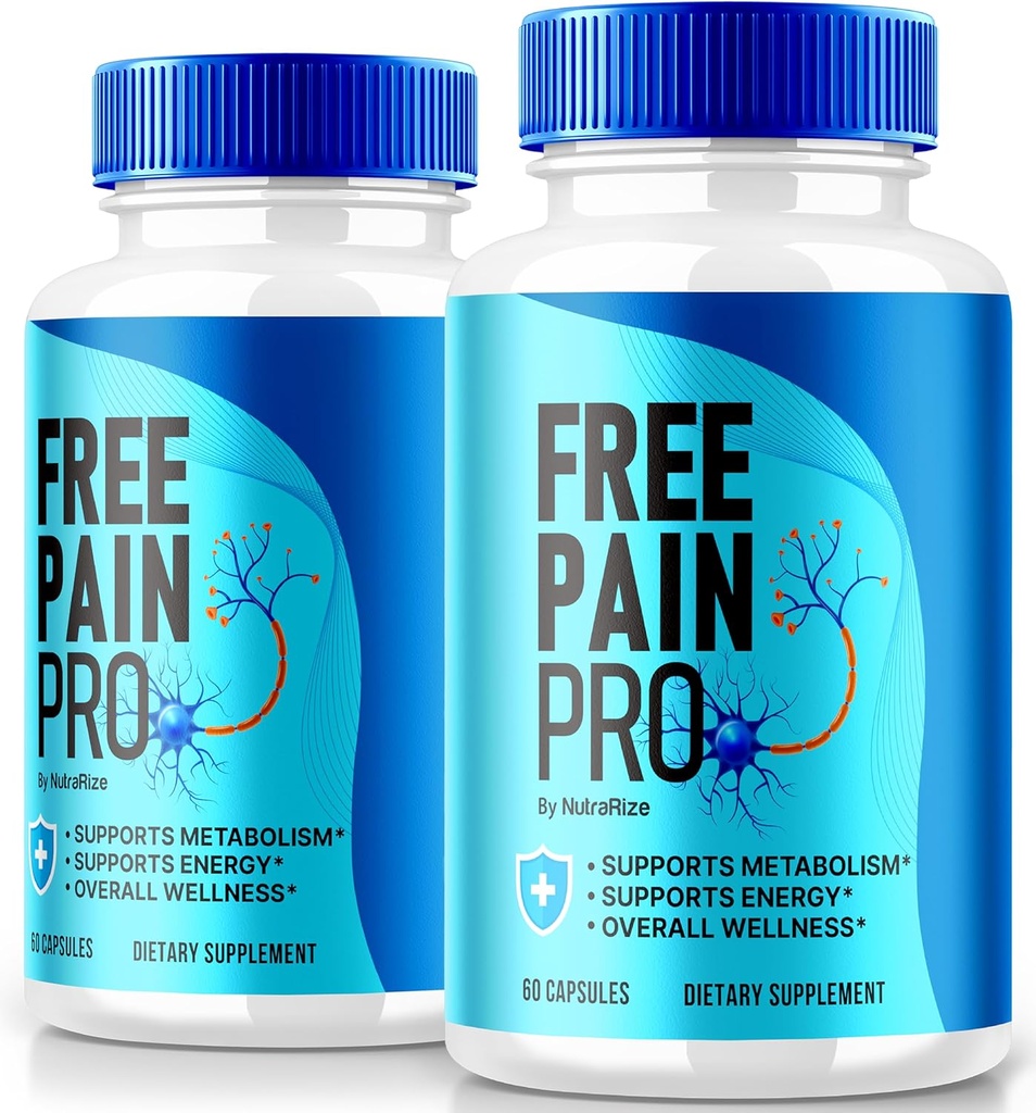 NutraRize (2 Pack) Free Pain Pro Capsules, Official Keto Formula for Fit and Healthy Body, All Natural Supplement to Support Overall Wellness, Premium FreePainPro Pills Review (120 Capsules)