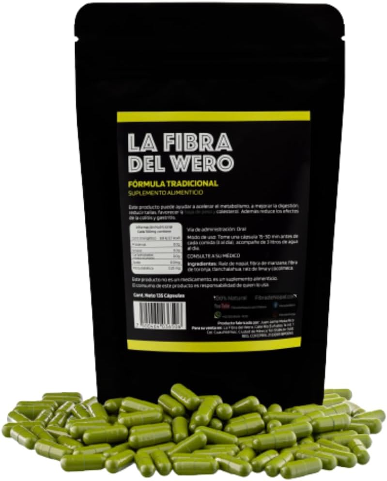 FIBRA DEL WERO | Cactus Fiber med rosa grapefrukt | 100% naturligt tillskott | Paket "månad och en halv"