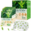 16 Packs Steam Eye Masks for Dry Eyes, Green Tea Warm Eye Mask, Relief Eye Fatigue & Puffy Eyes, Moist Heating Compress for Eyes, Self Heated Eye Mask, Disposable Travel Essentials & Relaxation Sets