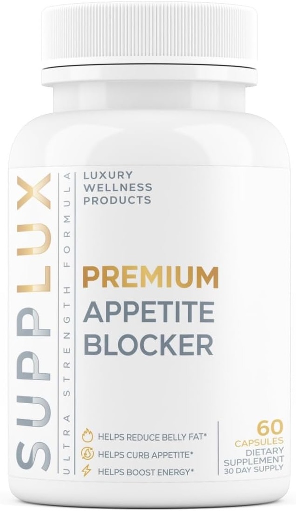 SuppLux | PREMIUM Appetite Suppressant Weight Loss Pills for Women | Belly Fat Burner, Carb Blocker, Energy Booster, Metabolsim Activating | Natural & Safe 3rd Party Tested - 60 Capsules