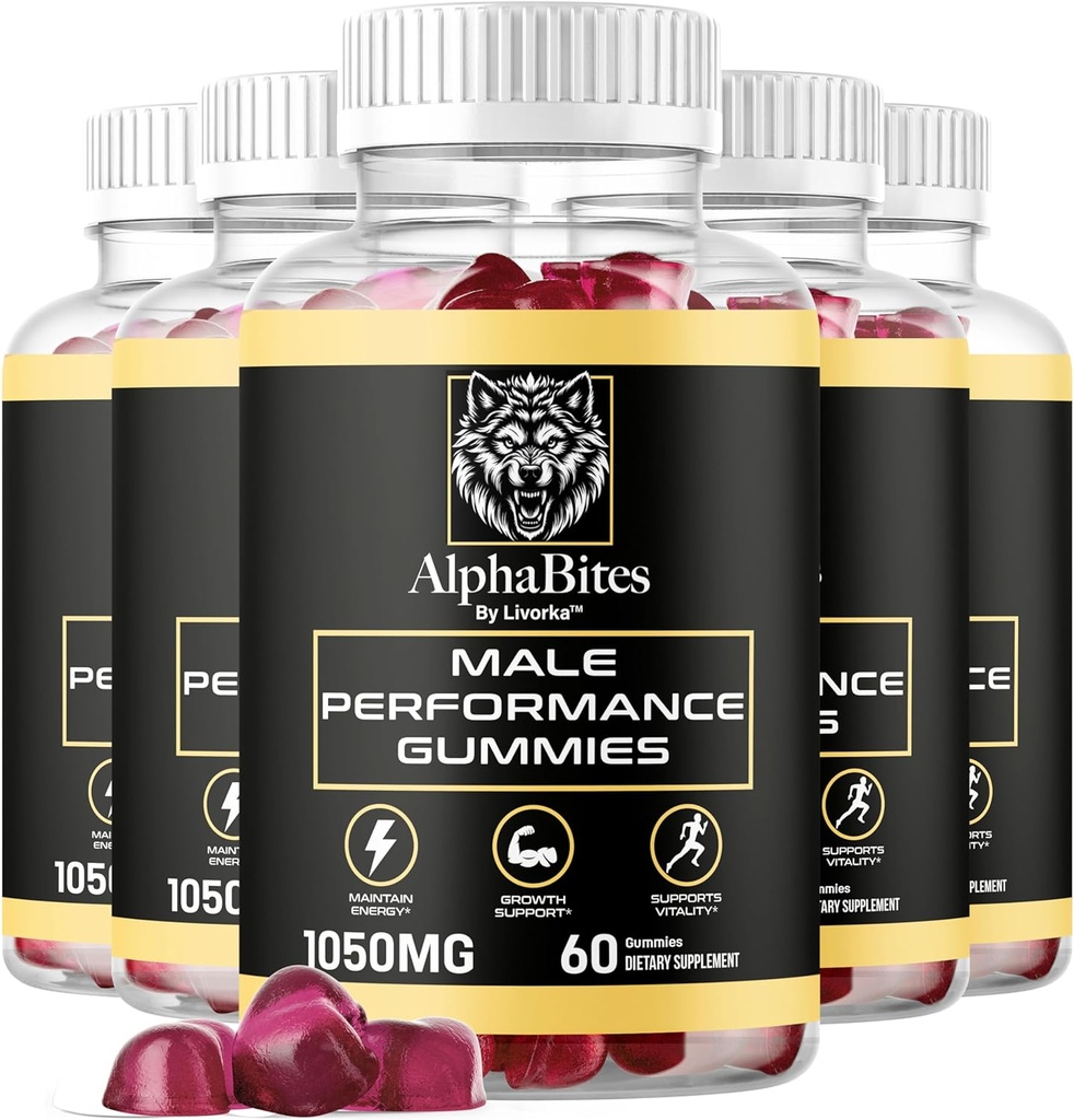 LIVORKA (5 Pack) Alpha Bites Gummies, Alpha Bites, AlphaBites Gummies, Advanced AlphaBites Formel, 150 Count